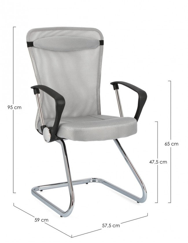 2x Silla de Oficina C-Br Kingston Gris