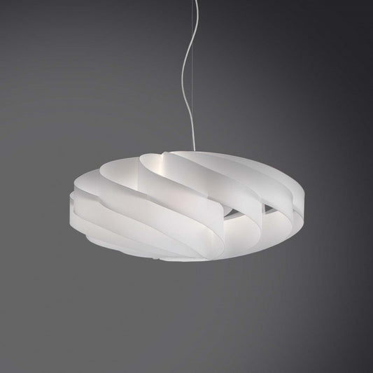 Lámpara colgante FLAT una luz Blanco diámetro 50x h22 cm