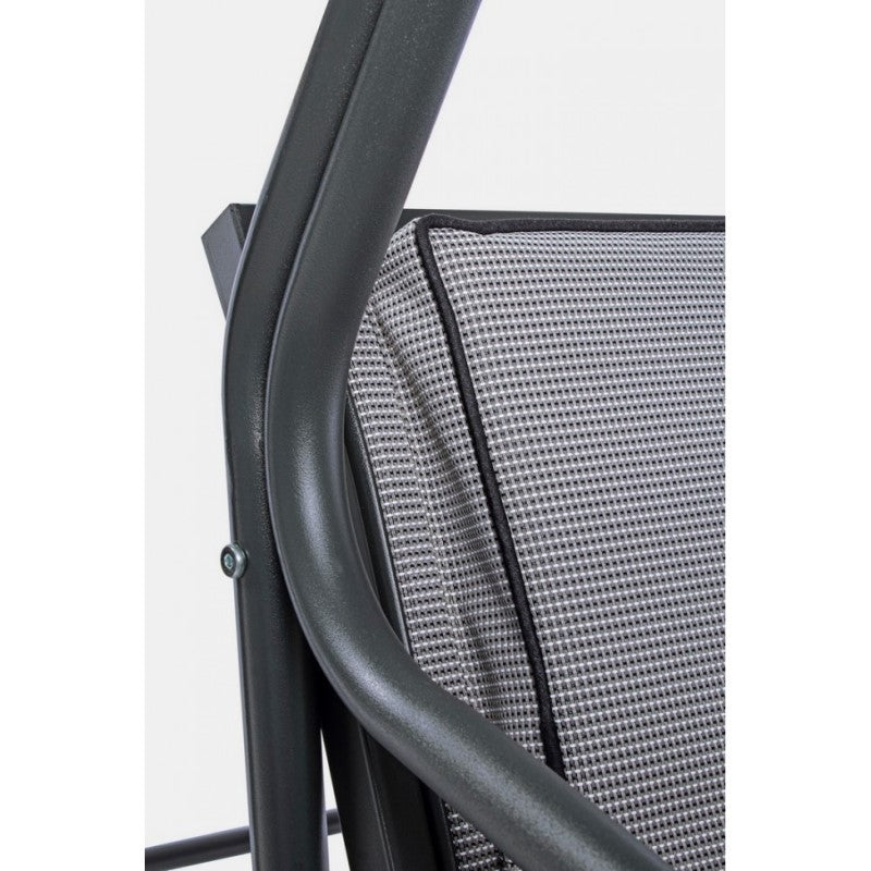 Columpio biplaza acero Antracita GRELY 145x120x h185 cm