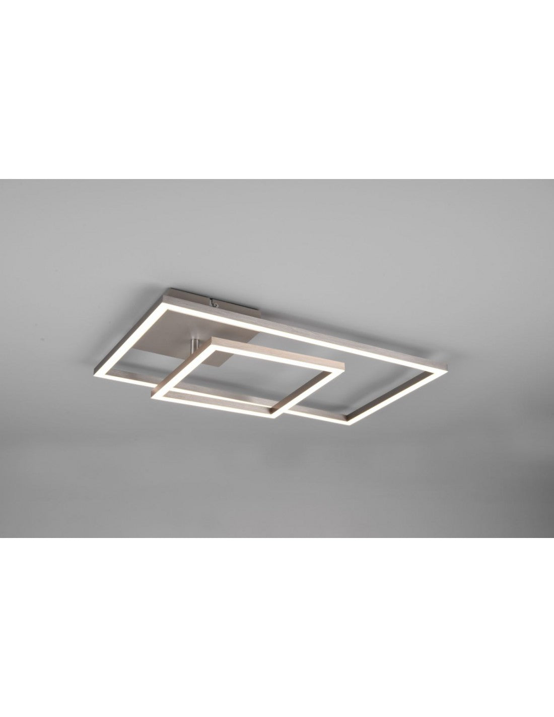 Lámpara de techo cuadrada inclinable, iluminación en trío con atenuador LED de níquel 4000k