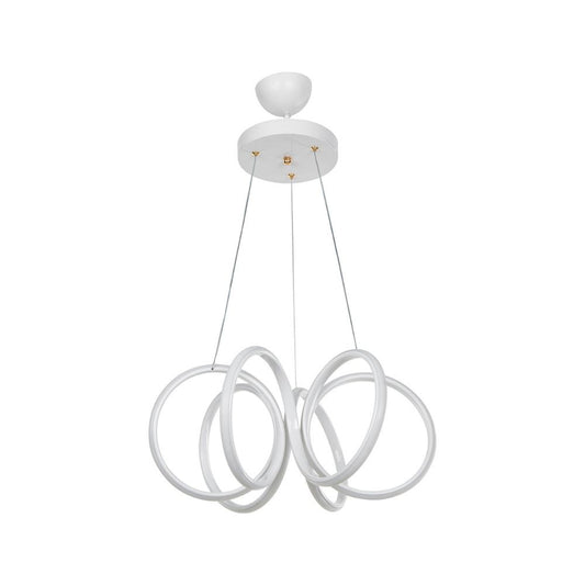 Lámpara colgante LED en forma de espiral blanca Ilya MDL4439