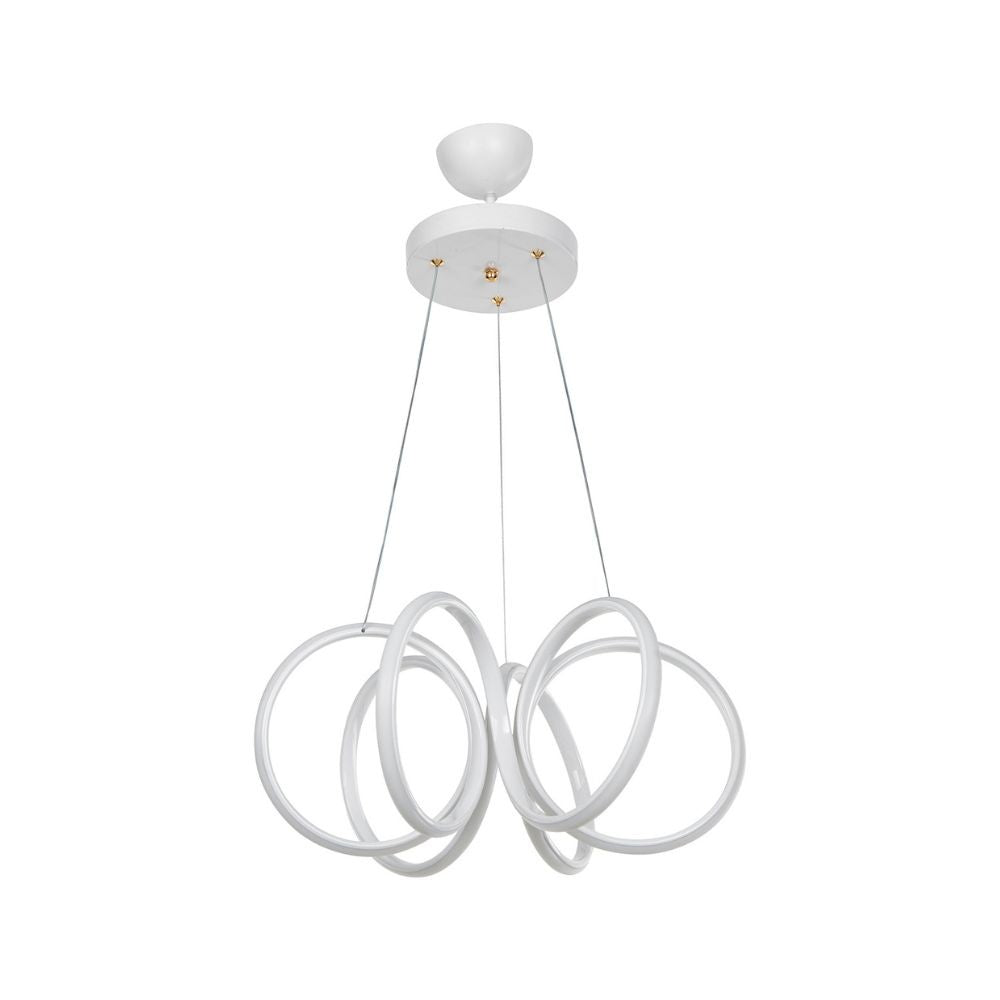 Lámpara colgante LED en forma de espiral blanca Ilya MDL4439