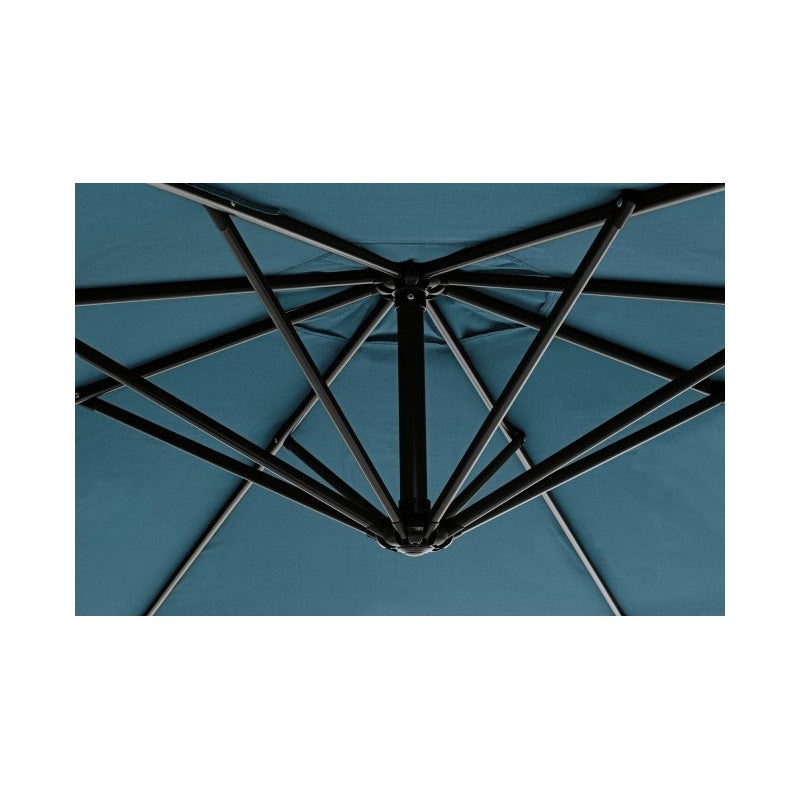 Sombrilla de jardín con brazo 360° Texas 300x h260 cm Antracita-Pavo real