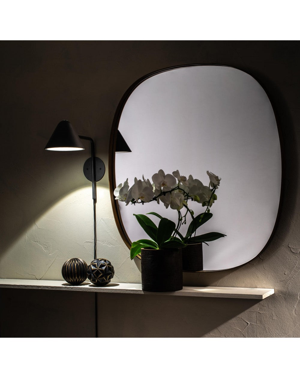 Aplique LED Antares de metal STS negro