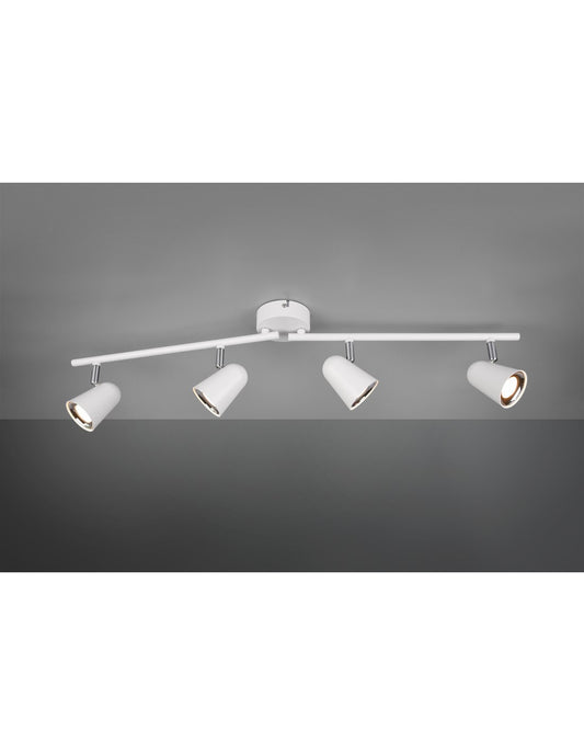 Foco Toulouse blanco 4 focos LED L 78 cm Trio Lighting