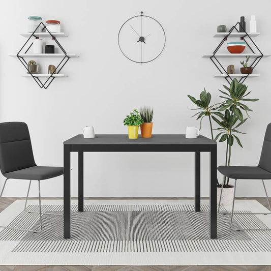 Mesa extensible Monster 120x80 estructura antracita y tapa retro gris