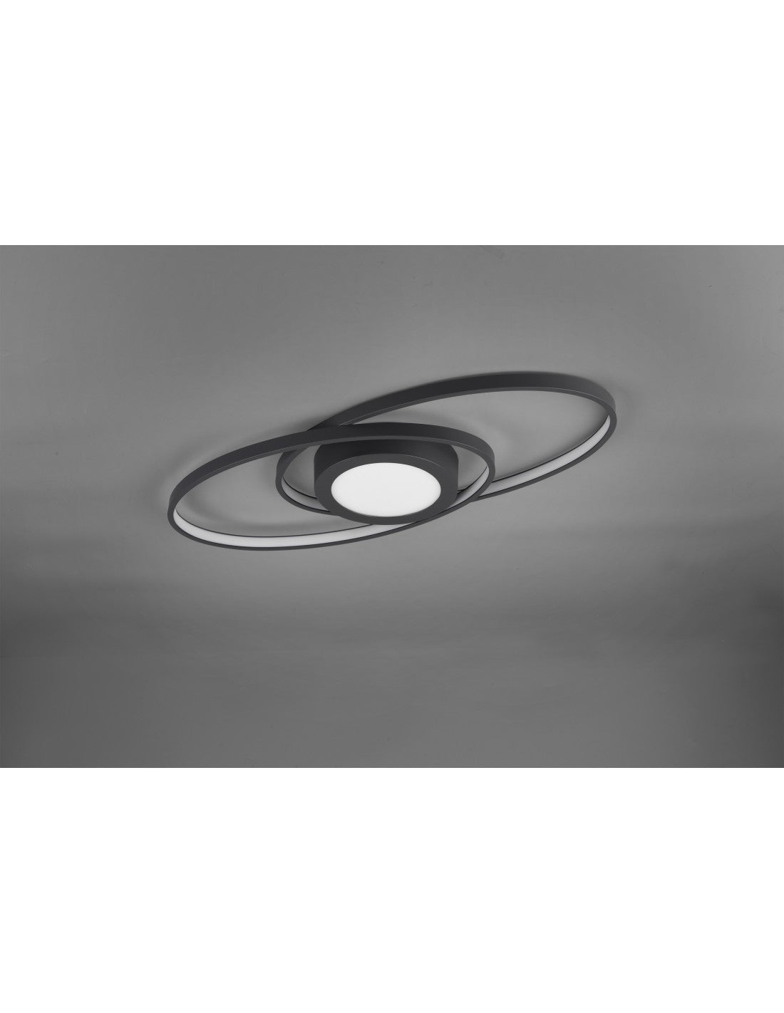 Plafón Galaxy Doble Espiral Antracita LED 27w Regulable Trio Lighting