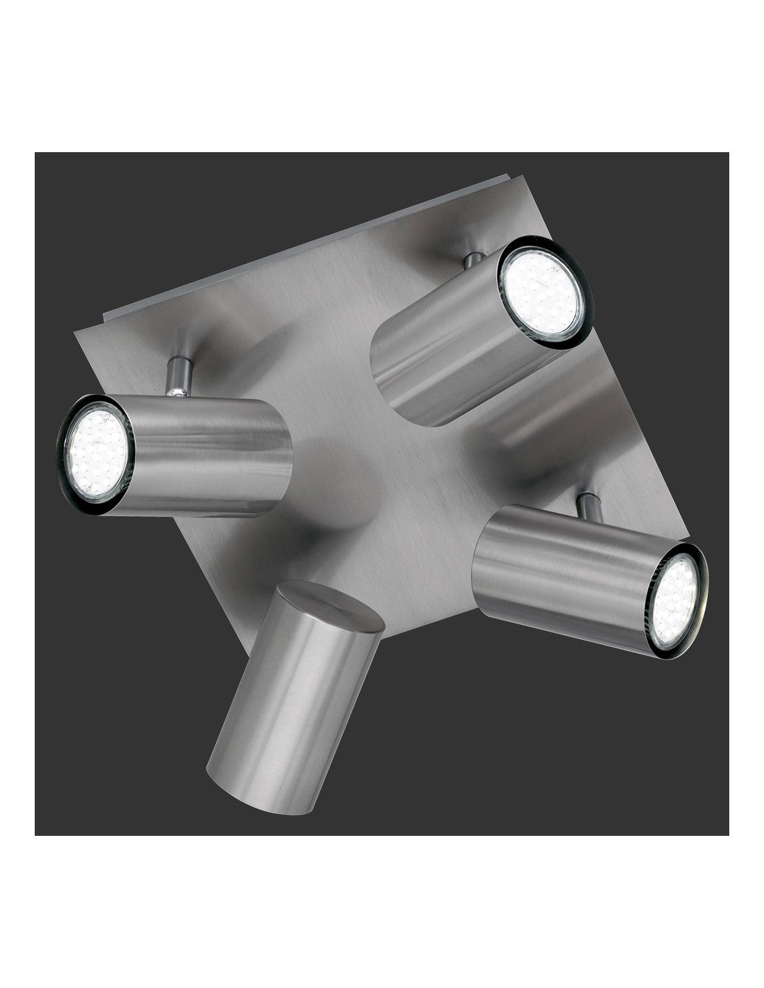 Lámpara de Techo Cuadrada 4 Focos Orientables Marley Nichel Trio Lighting