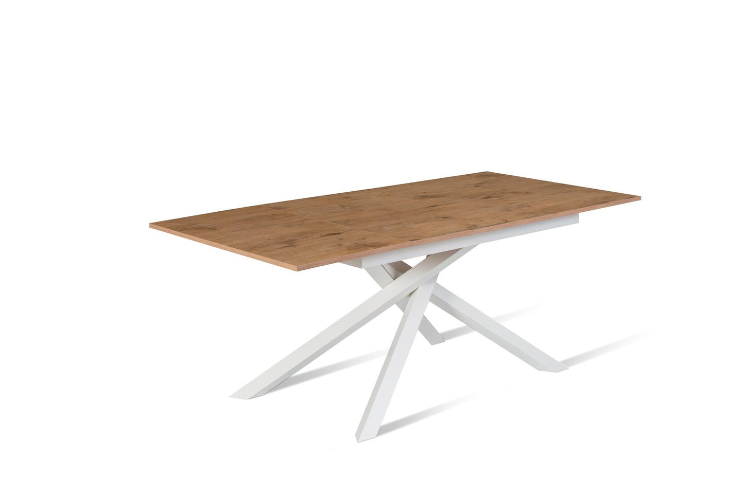 Mesa extensible roble-blanco 90 cm x 140- 190 cm Alt. 76 cm