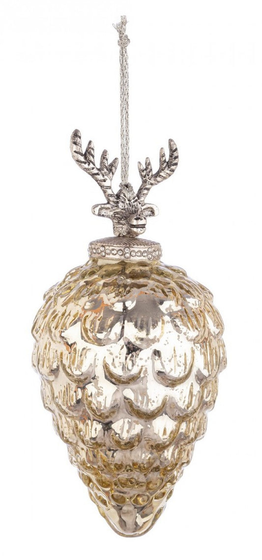 Colgante de piña de pino dorado Vt Decorum 4x