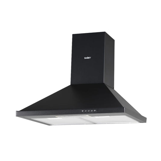 Campana piramidal 60 cm Eolo 60 negro Samet