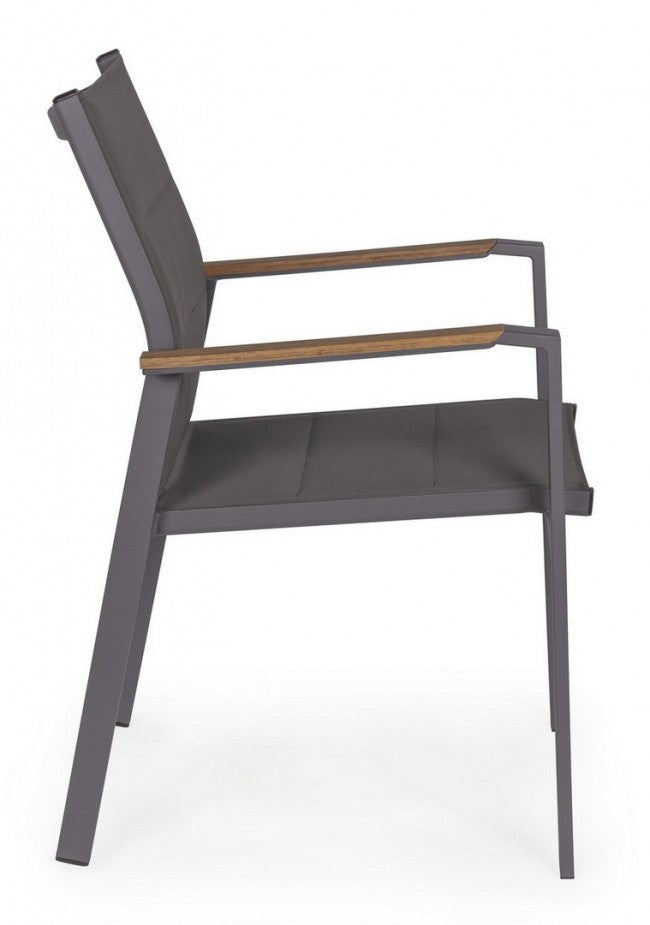 Silla de exterior Kubik aluminio antracita