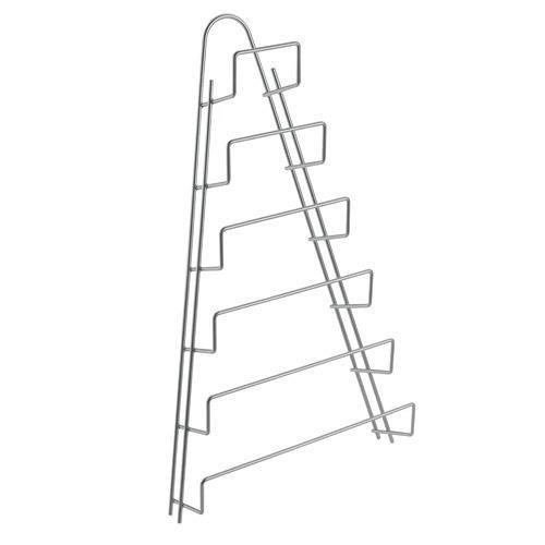 Portatapas colgante con 6 plazas metálicas, dimensiones 23x7x42 cm y mango suave de mango.