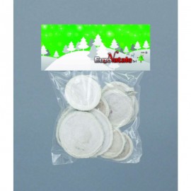 Círculos de madera blancos para manualidades navideñas 90 gramos