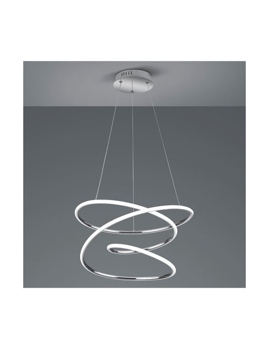 Lámpara Led Dimmer 4000k Diseño Moderno Vortice Chrome Bolonia Trio Lighting