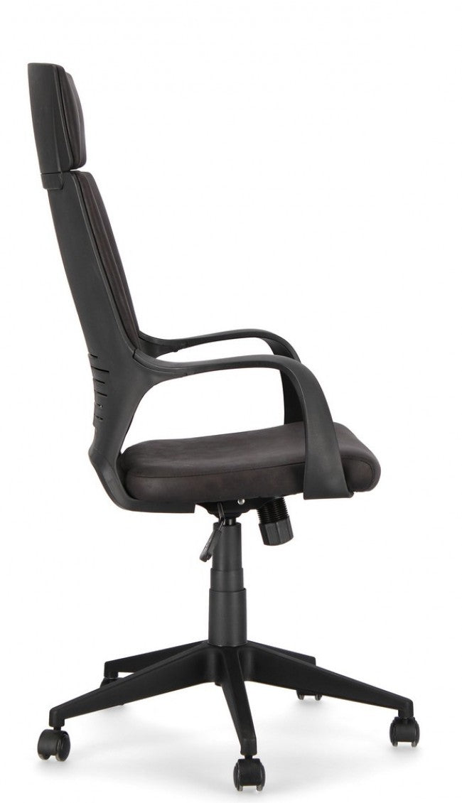 Sillón de oficina en tejido Damon con respaldo alto negro