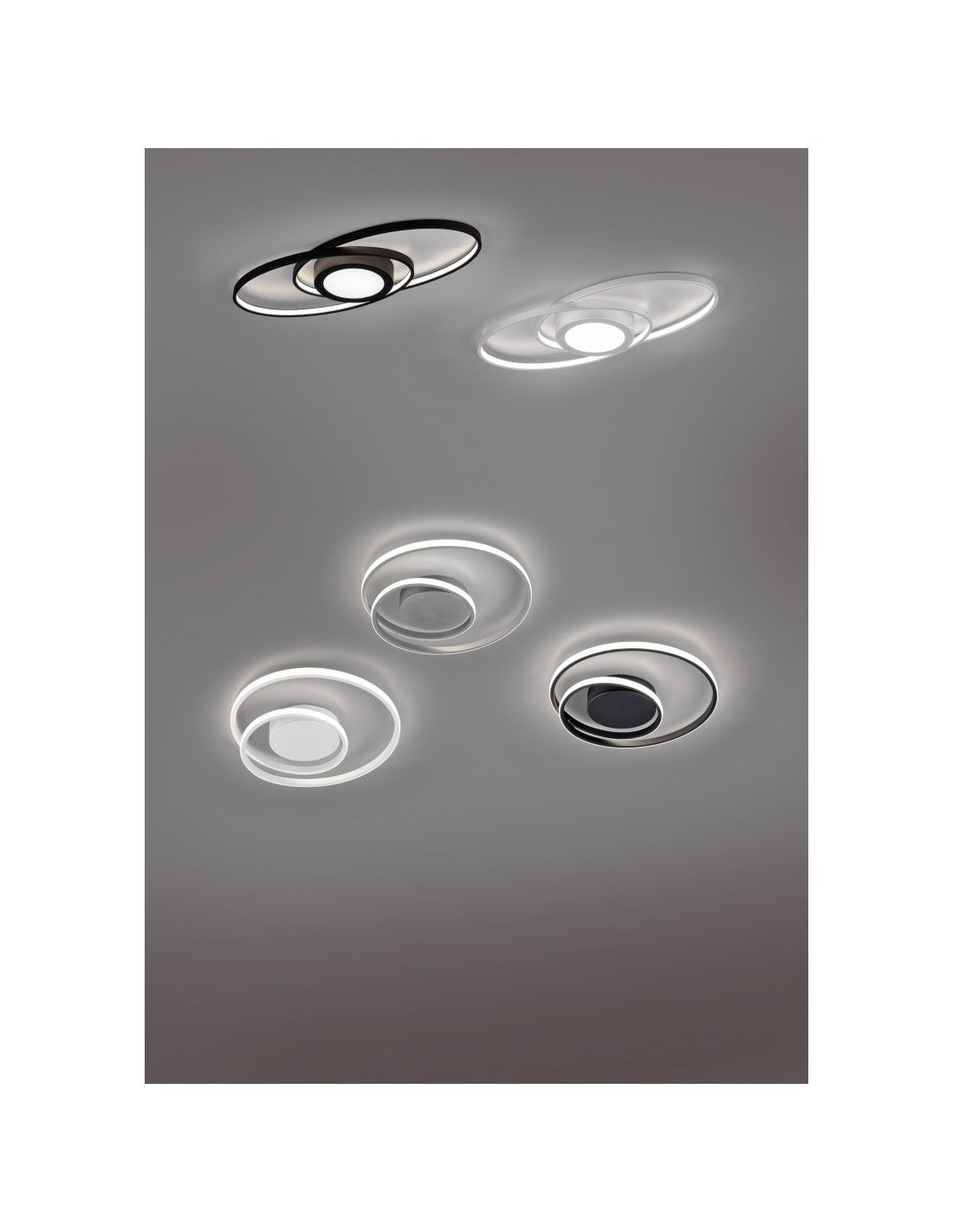 Zibal Plafón LED Espiral Negro 22w Regulable Ø39 cm Trio Lighting