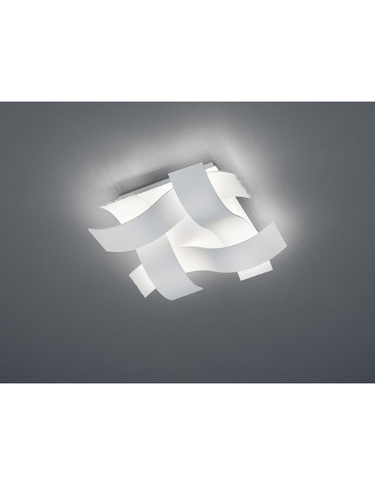 Lámpara de techo moderna Ruby cuadrada LED blanca regulable L35 cm Trio Lighting