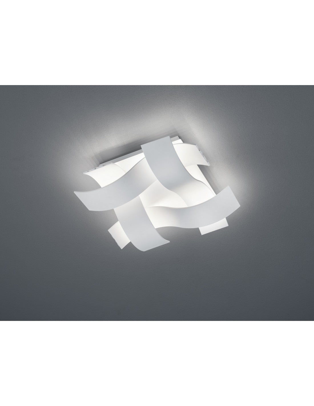 Lámpara de techo moderna Ruby cuadrada LED blanca regulable L35 cm Trio Lighting