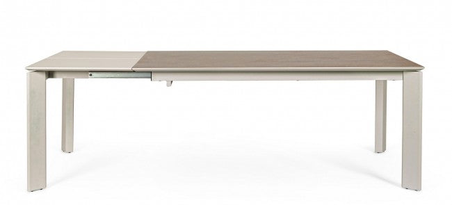 Mesa extensible Briva en gris tórtola