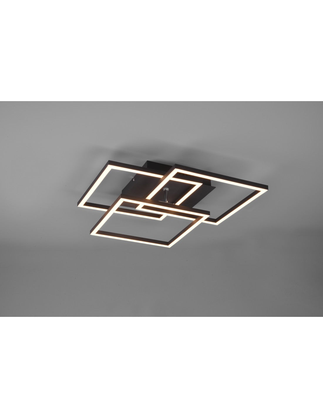 Lámpara de techo 3 cuadrados ajustable LED atenuador móvil negro Trio Lighting