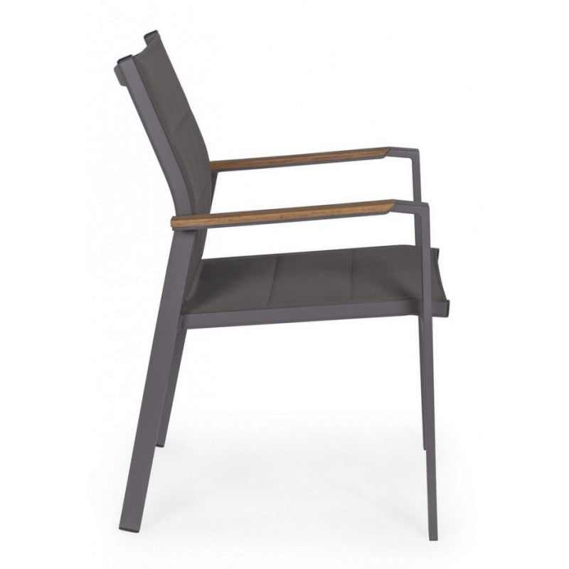 Silla de exterior Kubik aluminio antracita