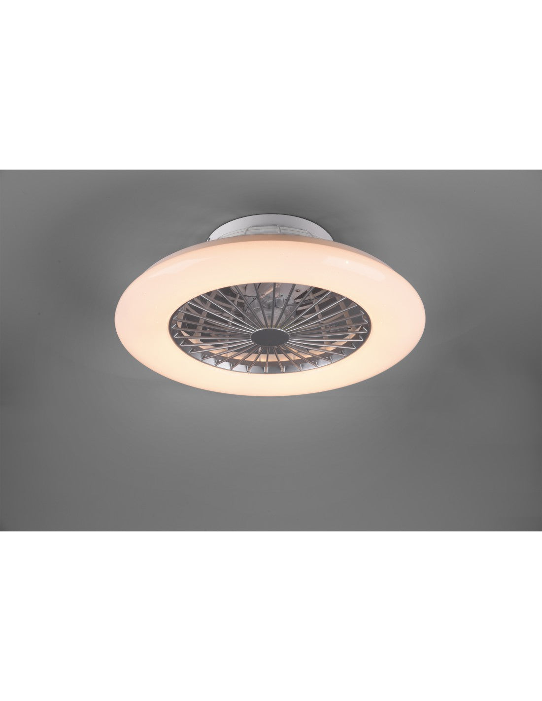 Ventilador de araña LED regulable Stralsund Aluminio Trio Lighting