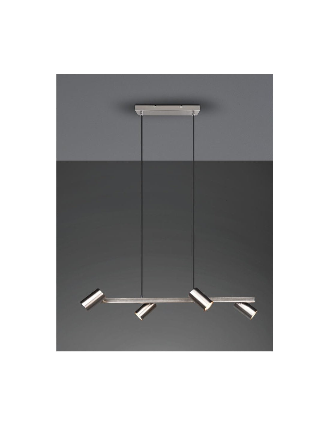 Suspensión 4 Focos Orientables GU10 Marley Nichel Trio Lighting