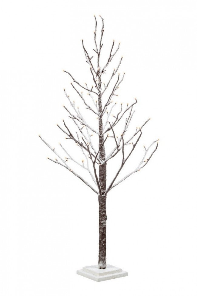 2x Árbol alegre cubierto de nieve Alt. 120