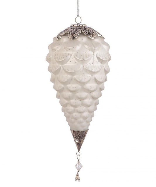 4 colgantes Vt Fascinate con forma de piña, blanco, D.140