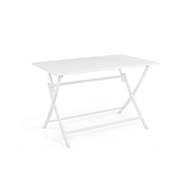 Mesa exterior ELIN aluminio blanco 110x70x h71 cm