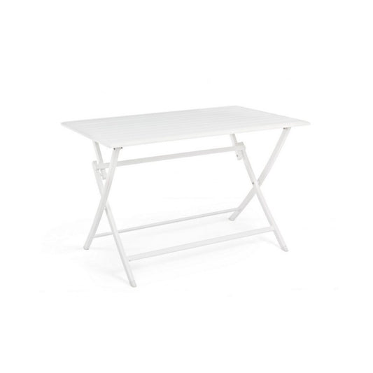 Mesa exterior ELIN aluminio blanco 110x70x h71 cm