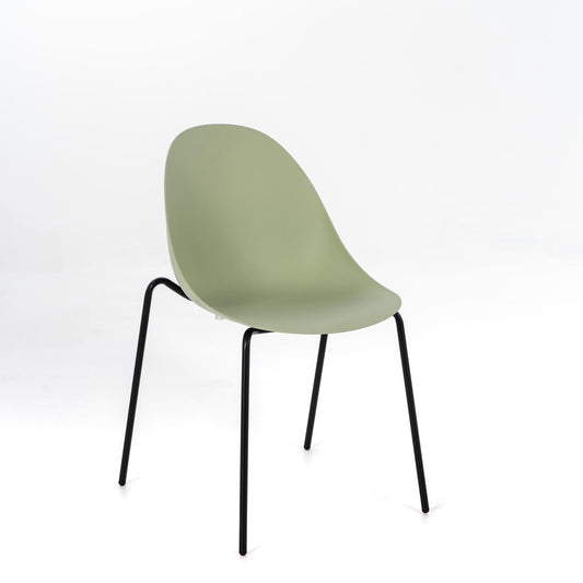 4x Silla de polipropileno verde