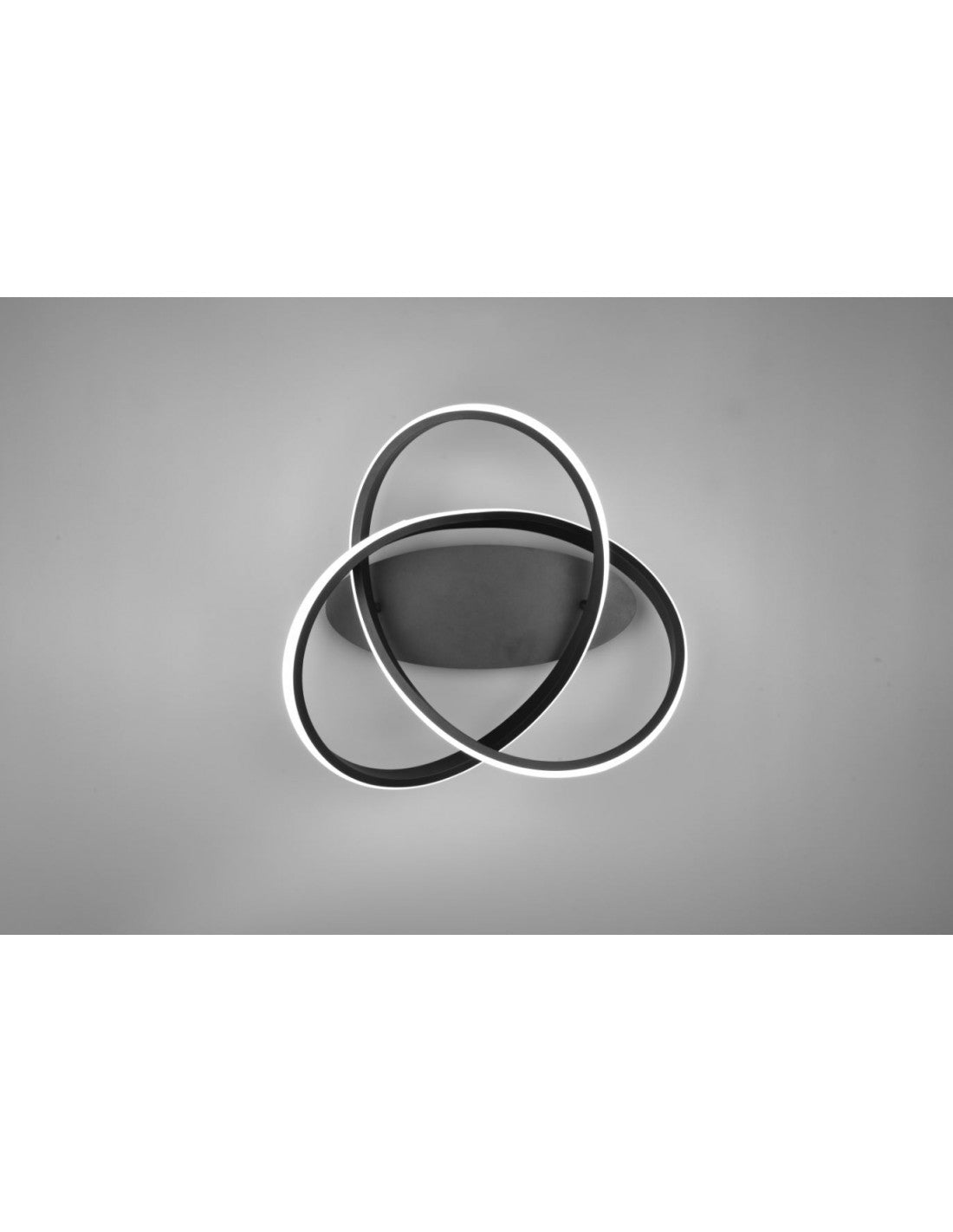 Lámpara de Techo Espiral Course Negro Led Dimmer 18w Ø45 cm Trio Lighting