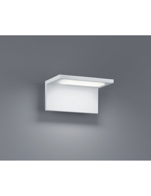 Aplique de exterior Trave LED IP54 Blanco H8 cm Trio Lighting