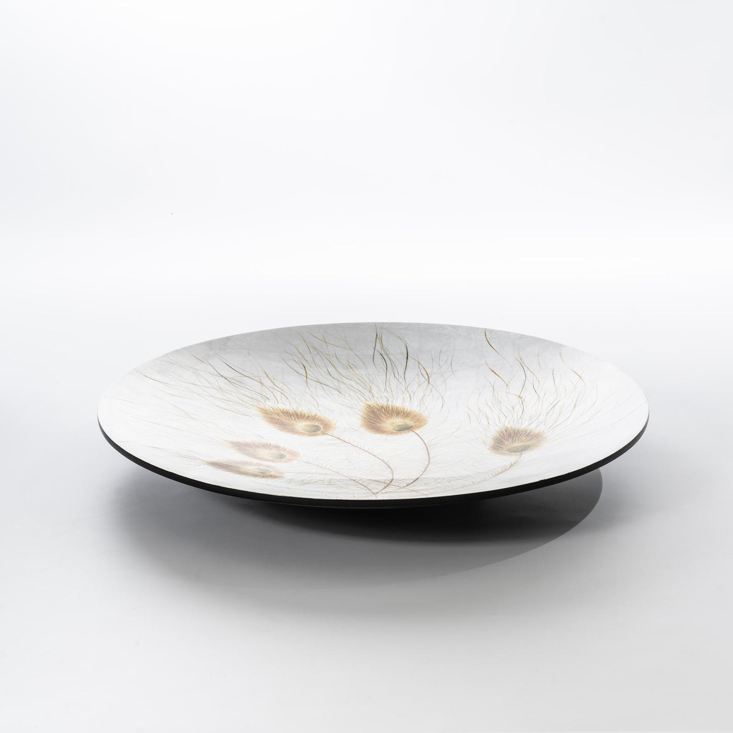 Plato decorativo blanco 65x65x1 cm