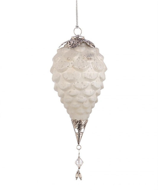 6 colgantes Vt Fascinate con forma de piña, blanco, D.110