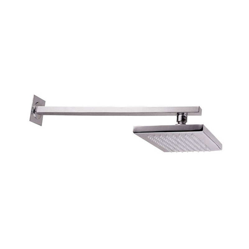 Rociador de ducha de pared con acabado cromado