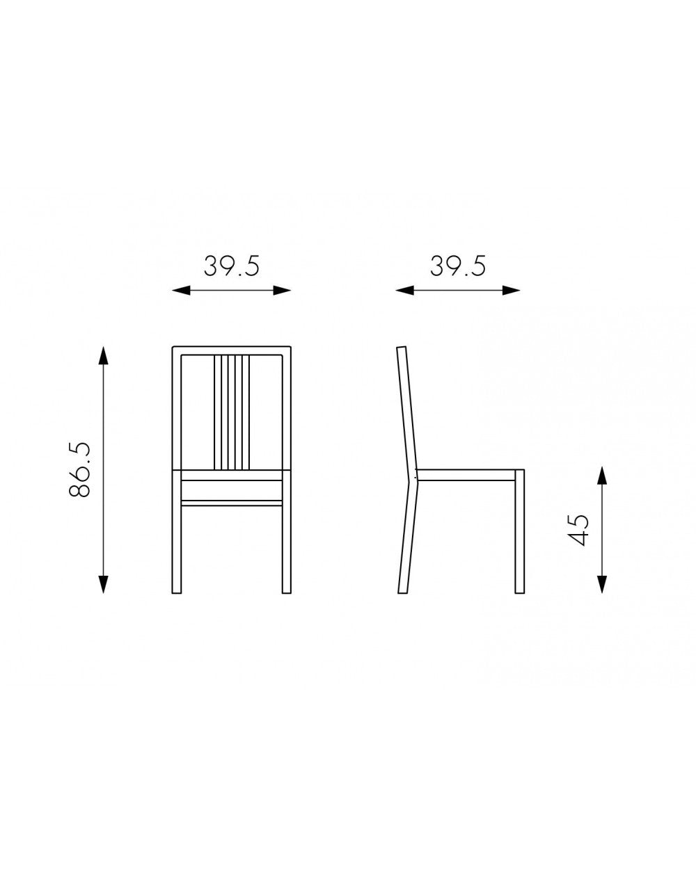 2x Silla de madera lacada - Mina