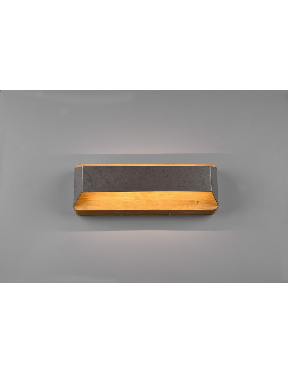 Aplique Rectangular Doble Emisión LED Arino Madera Níquel Trio Lighting