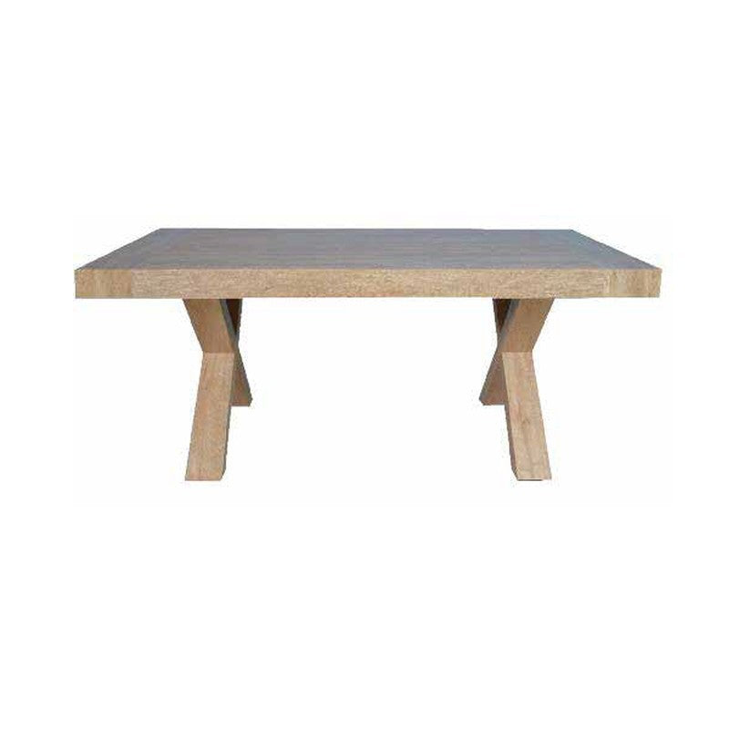 Mesa con tapa de olmo abatible 2 extensiones laterales 180-280x100xh.75 cm