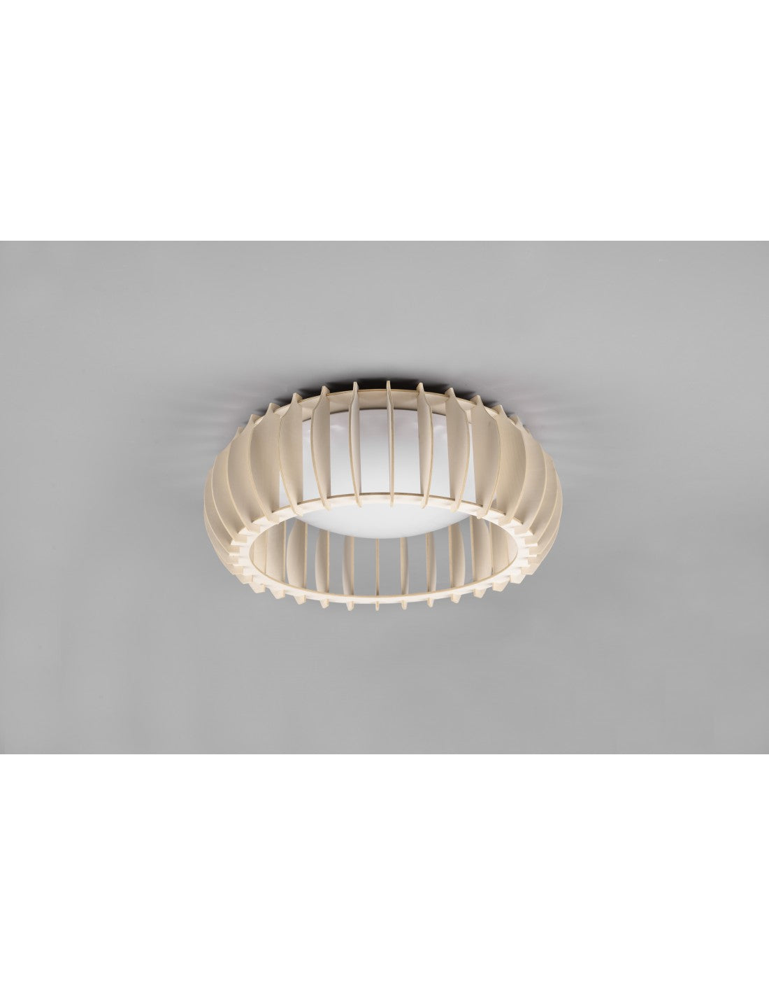 Lámpara de techo de madera natural LED Dimmer Mount Ø40 cm Trio Lighting