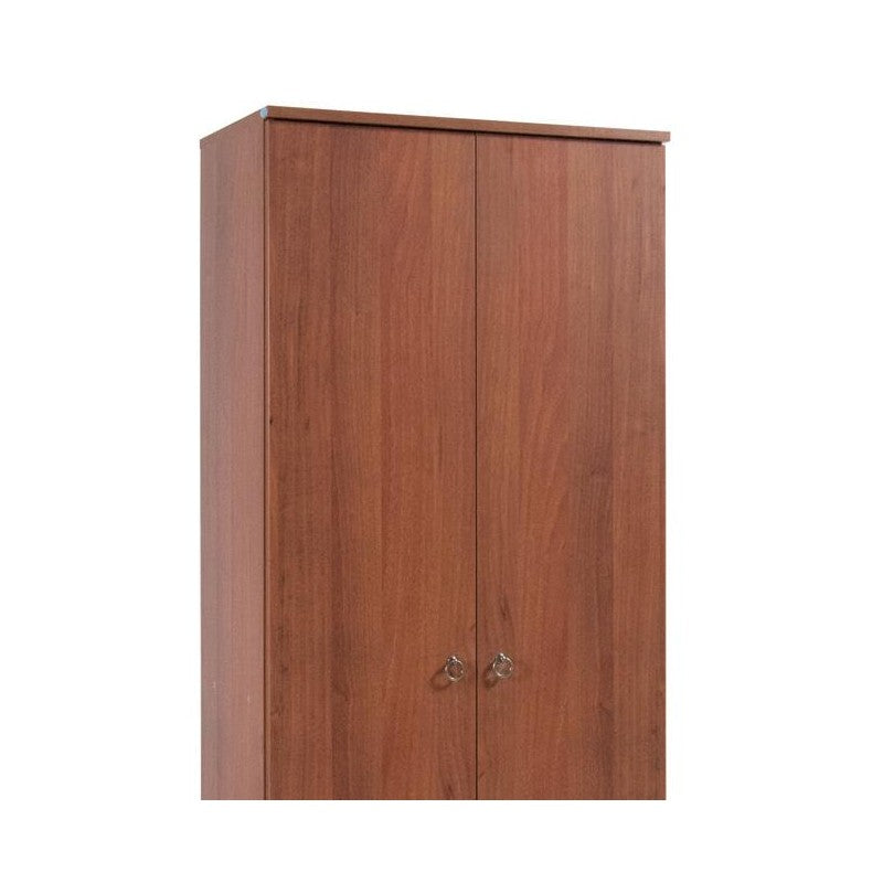 Zapatero multiusos de madera ennoblecida Nogal Antiguo 2 puertas h182x71x38