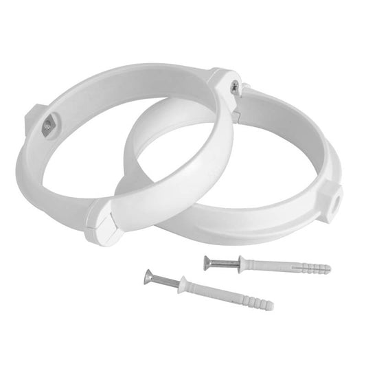 2 soportes para tubos con tornillos.