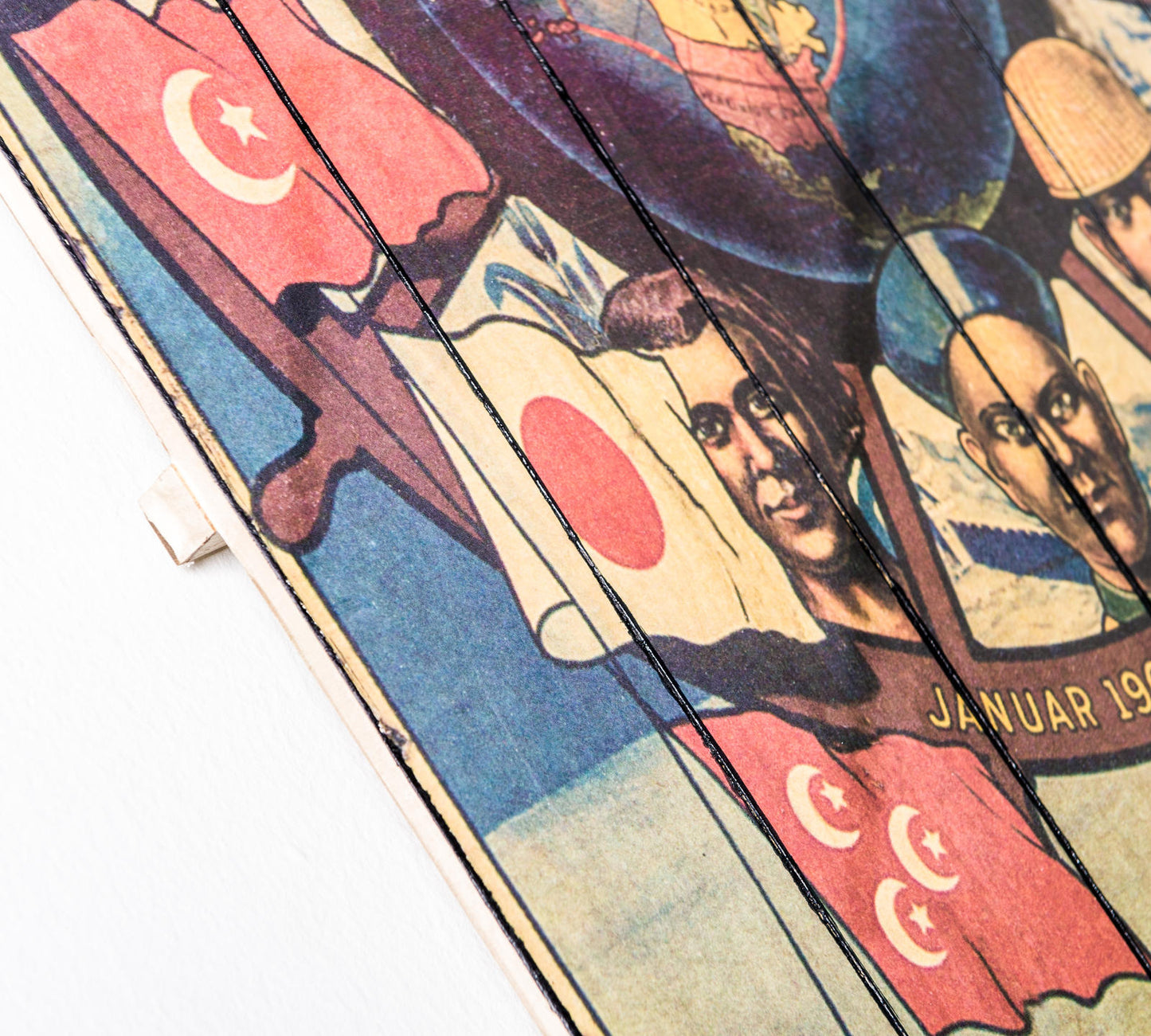 Impresión sobre madera con lienzo multicolor 60x100 cm