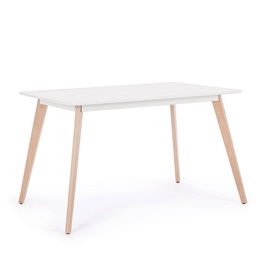 Mesa Michelangelo madera blanca 120 x 80 cm