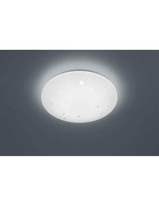 Lámpara de Techo Moderna IP44 Regulable LED Achat Ø50 cm Blanco Trio Lighting