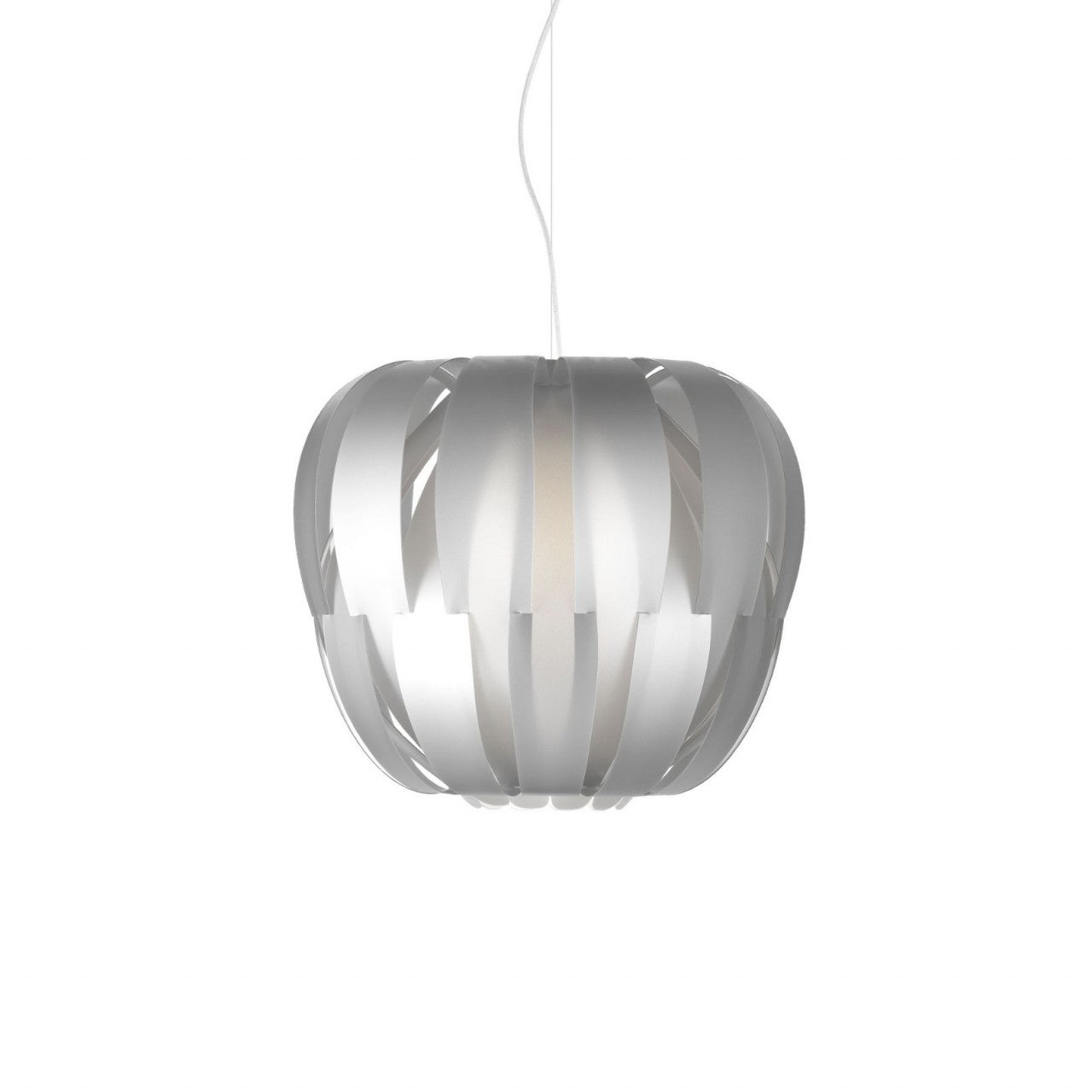 Suspensión 3 Luces Plata en Metal Cromado Cm. 75x60h