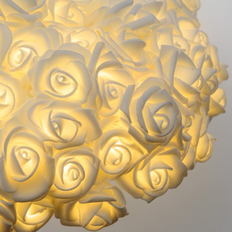 Ramo Rosas RBF Blancas 120 LED 4m + Ø30cm