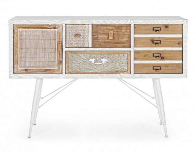 Aparador Eloise 2 puertas 2 cajones en madera natural 80h cm